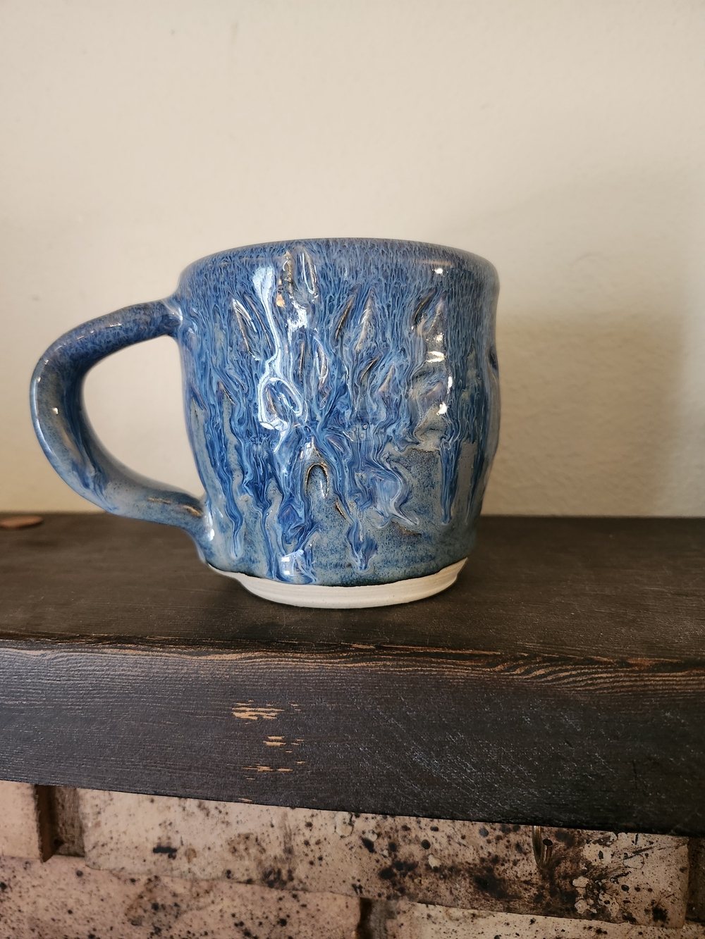 Handmade Blue Glazed Ceramic Mug